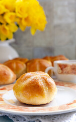 Traditional Easter Homemade English Hot Cross Buns