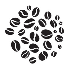 Coffee Beans Black Icon An Aroma of Fresh Roasted Flavor