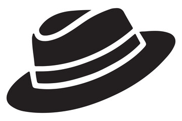 Silhouette Fedora Hat Illustration for Style and Fashion Design Projects
