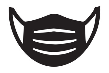 Silhouette Medical Face Mask Protection Vector Graphic Safety Essential
