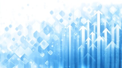 Abstract Upward Trending Arrows,  Digital Growth Concept Background