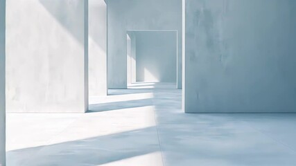 Exploring Endless Geometric Doorways with Soft, Diffused Light Effects