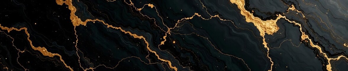 Elegant black and gold marble pattern with shimmering finish, classy, premium