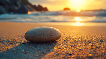 A polished pebble, smooth and radiant, captures ethereal allure with its tactile intricacies and kaleidoscopic hues, whispering timeless narratives shaped by nature's artistry through the ages