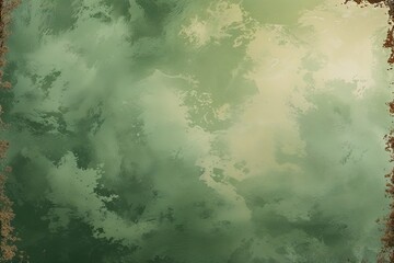 Soft Green Backdrop with Creamy Haze and Rustic Border Design