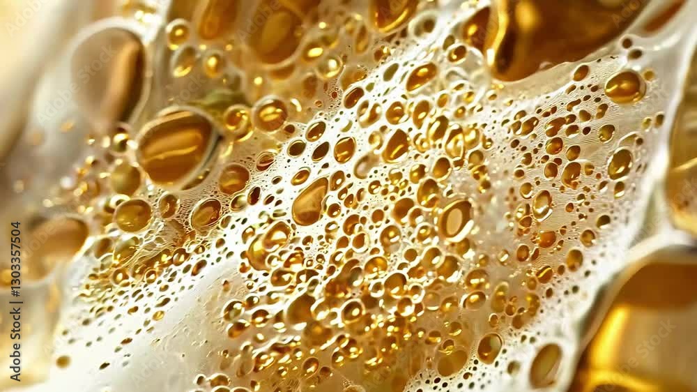 Poster Unique organic fluid background with seamless design showcasing golden hues and abstract patterns, 4K Unique Organic Fluid Background Seamless