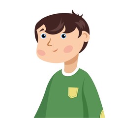 Boy on a mhite background. Vector illustration
