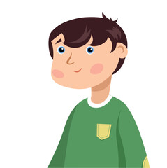 Boy on a mhite background. Vector illustration