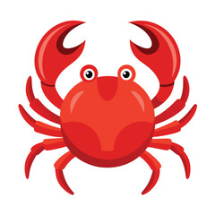 Red Crab Vector Illustration - Cartoon, Clipart and Line Art Design.eps