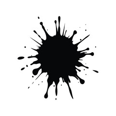Black and White Grunge Ink Splat Vector Illustration ? Clipart, Cartoon & Line Art Design 3.eps