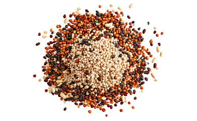 Naklejka premium Assorted Legumes, Beans, and Grains Isolated on Transparent Background