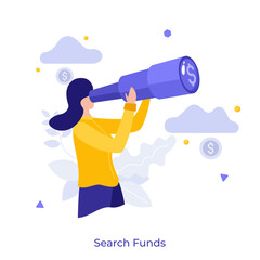 Business Scene With Character Cartoon Illustration