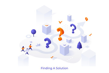 Modern Isometric Business Illustration. Vector