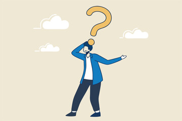 Anonymous businessman person, candidate or mention employee, who is this man, uncertainty, important person or unknown concept, anonymous businessman with question mark head unknown person.