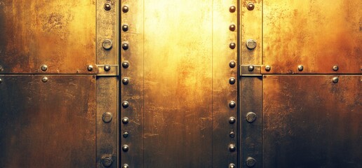 Textured Copper Metal Panel Background