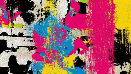 Retro futuristic poster with 80s and 90s high fashion aesthetic. Grunge noise Creative Mixed media collage. Stylish vintage backdrop, grunge graphic design style.