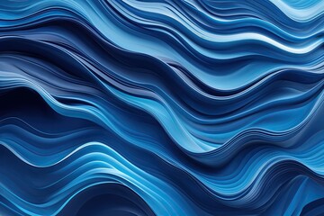 Fototapeta premium Fluid Gradient Ocean Blue Abstract Wavy Ripple Effects Design