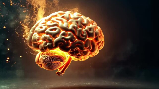 Explosive surge of knowledge flashing from a human brain in a dynamic cosmic space, Concept art of human brain exploding with knowledge and creativity, creative ideas