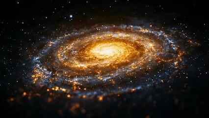 Fototapeta premium a stunning view of a spiral galaxy in the vast expanse of space.