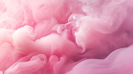 Fototapeta premium Beautiful pink smoke swirling gracefully, creating a dreamy and ethereal atmosphere.