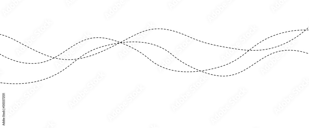 Poster Vector curve wave seamless pattern background.