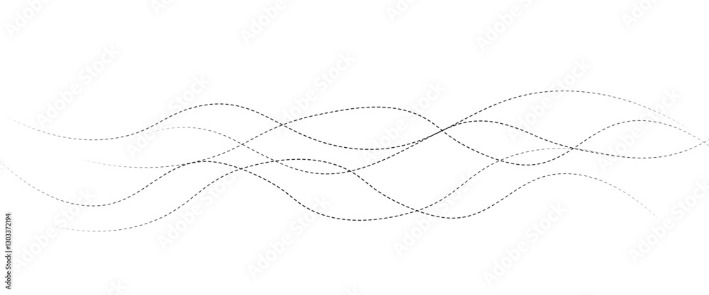 Poster Vector curve wave seamless pattern background. Abstract thin gray and white wavy lines background.