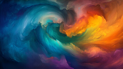 Colorful abstract swirl design representing vibrant emotions and creativity.