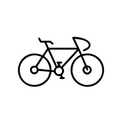 Obraz premium Bicycle icon in black outline, modern design