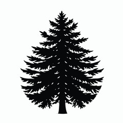 Obraz premium Simple Minimalistic Creative Christmas tree icons