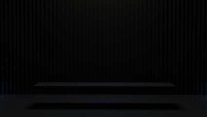 Black long rectangular platform to display your amazing products