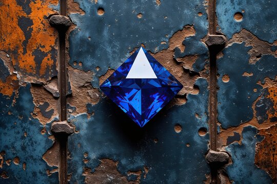 Sapphire Overlay Artistic Industrial Design Featuring Gritty Texture and Urban Aesthetic