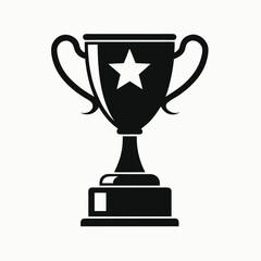 Simple Minimalistic Creative gold cup isolated on white background