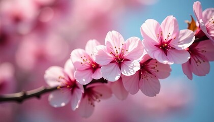 Fototapeta premium Vibrant cherry blossom in full bloom with delicate petals, Cherry, beauty