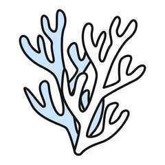 Icon: Algae - Natural Marine Skincare Icon, Seaweed Extract, Hydration, Anti-Aging, Organic Skincare. Editable Stroke and Colors.