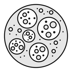 Icon: Microalgae - Marine Skincare Icon, Anti-Aging, Antioxidant-Rich, Hydrating, Organic Skincare. Editable Stroke and Colors.