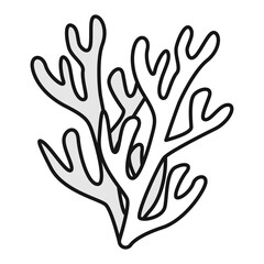 Icon: Algae - Natural Marine Skincare Icon, Seaweed Extract, Hydration, Anti-Aging, Organic Skincare. Editable Stroke and Colors.