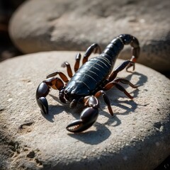 scorpion on the rock