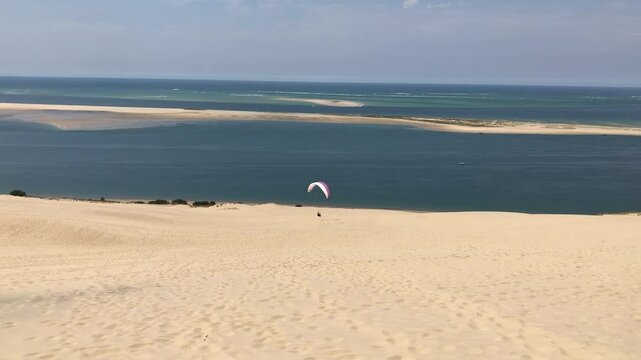 Paragliding on Dune du Pyla, France 