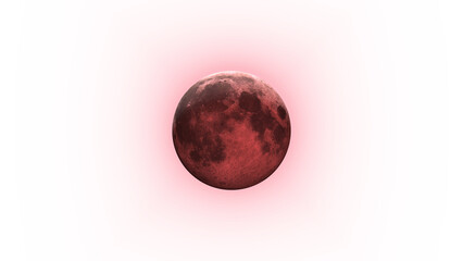 moon eclipse isolated on transparent background
