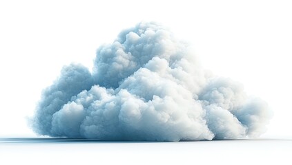 Isolated Fluffy White Cloud 