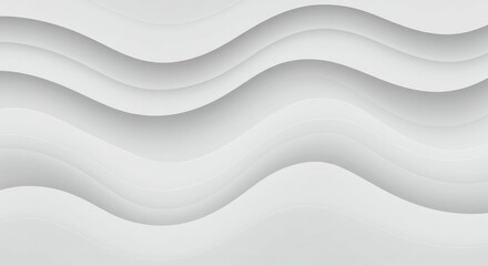 Obraz premium Abstract waves, white plaster texture, minimalist relief sculpture, undulating curves, 3D wall panel, monochromatic design, organic forms, smooth ripples, architectural detail, seamless pattern, light