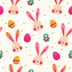 Easter Pattern Eggs Bunnies