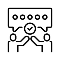 Communication line icon. Universal creative premium symbol. Vector sign icon logo template. Vector illustration