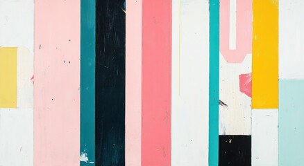 Abstract colorful vertical striped wall art, possible background or interior design