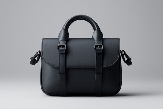 Gray bag mockup showcasing a stylish design on a clean white background for product presentation