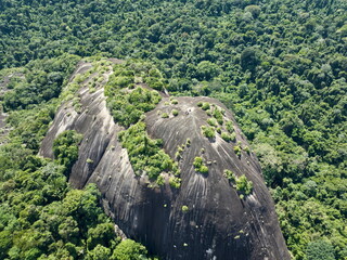 Voltzberg, Central Suriname reserve, Suriname, with climbers on the top