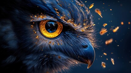 Intricate Watercolor AI Generated Wise Owl with Detailed Feathers