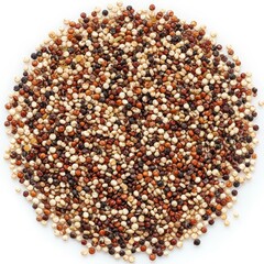 Colorful Quinoa Grain Mix - A vibrant mix of red, white, and black quinoa seeds, perfect for healthy and nutritious meals