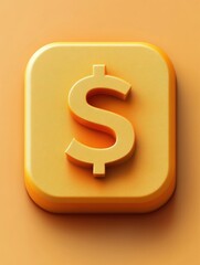 A sleek, modern green app icon with a 3D dollar sign. The glossy, rounded square design symbolizes finance, budgeting, and savings, ideal for financial applications.