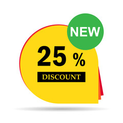 Sale discount label shadow icon, price offer symbol design, web sticker vector illustration .